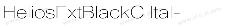 HeliosExtBlackC Ital字体转换